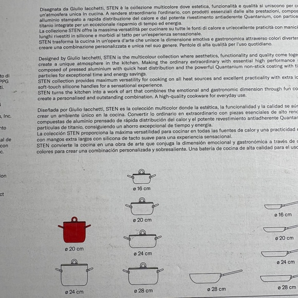 New in Box STEN Masterpro by Alessi 5.1 L High Casserole with Lid - Picture 9 of 11